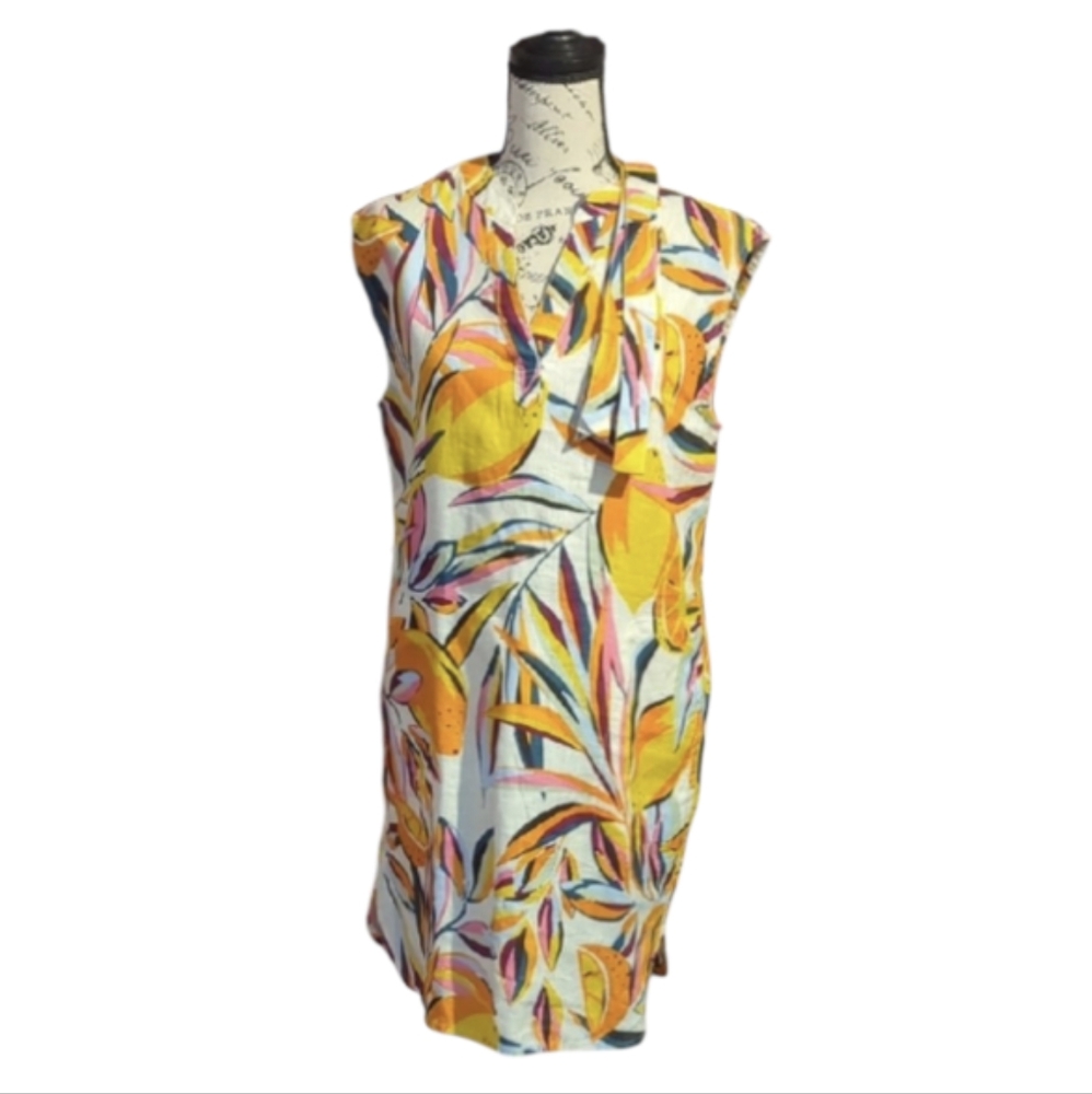 size Medium C&C California Colorful Linen Dress